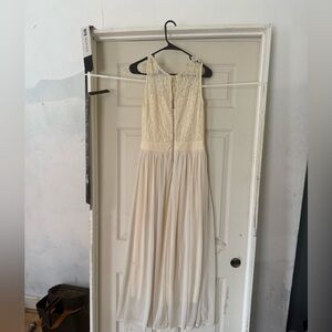 Kim & Cami Cream Lace Maxi Dress